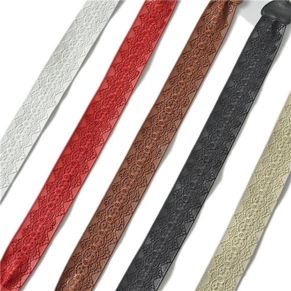 Women\'s Lace Leather Waist Belt Bow Tie Wrap Around Boho Corset for Dresses main image 6